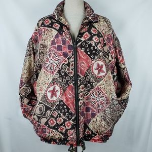 Vintage Robert Stack silk puffer jacket,L, GUC